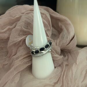 Bomb Party “Someone Like You” black onyx cubic zirconia ring